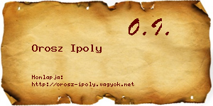 Orosz Ipoly névjegykártya